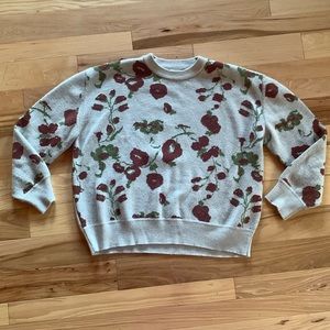 Babaa wool sweater with flower pattern barely worn!
